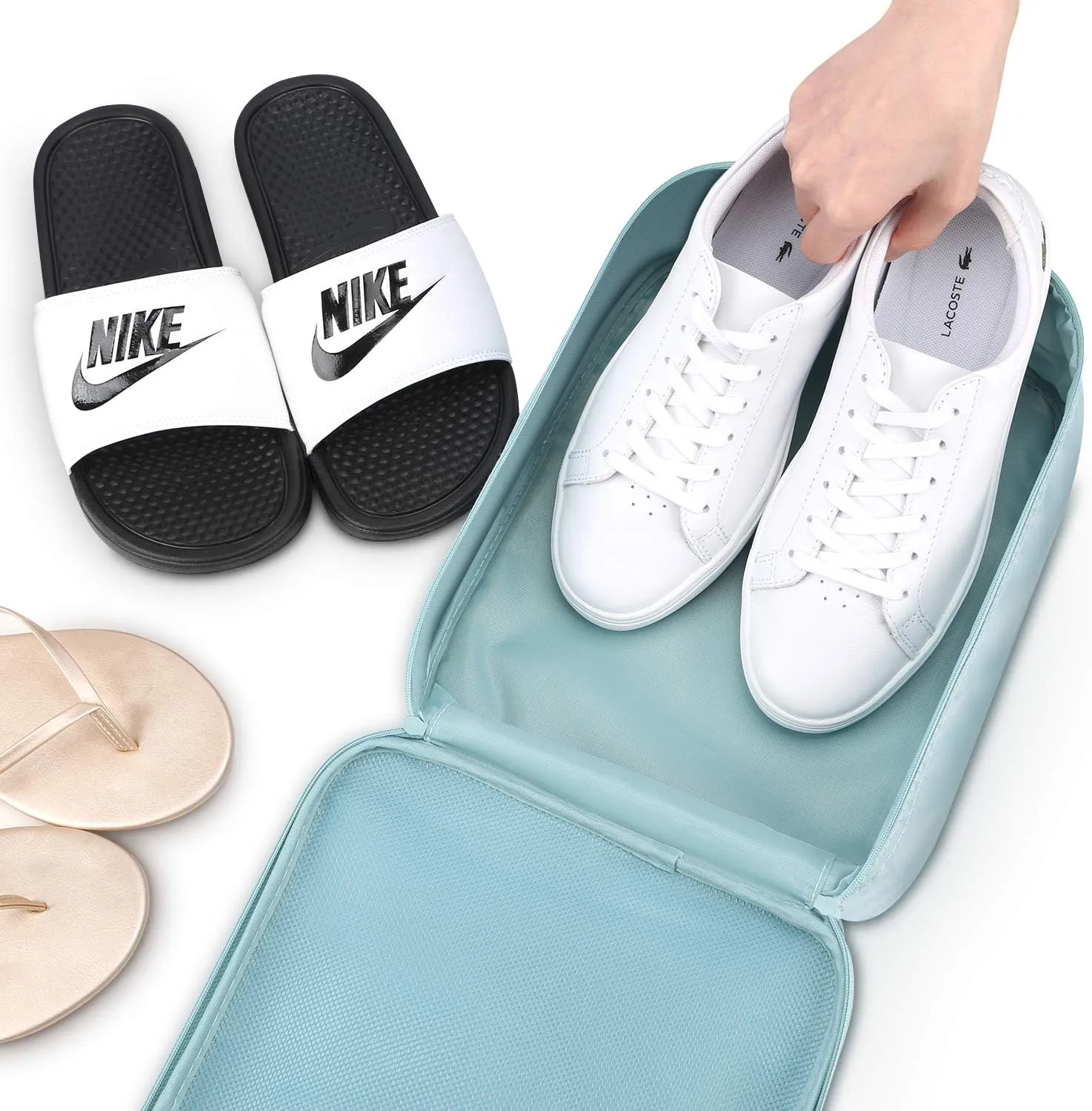 Mossio Shoe Bag Holds 3 Pair of Shoes for Travel and Daily Use Storage Pouch