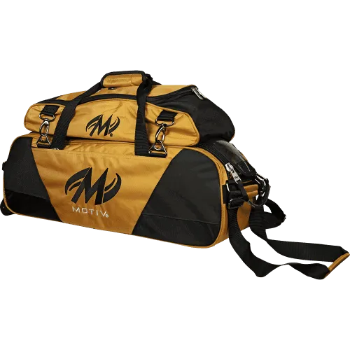 Motiv Ballistix Triple Tote Gold Shoe Bag Bundle