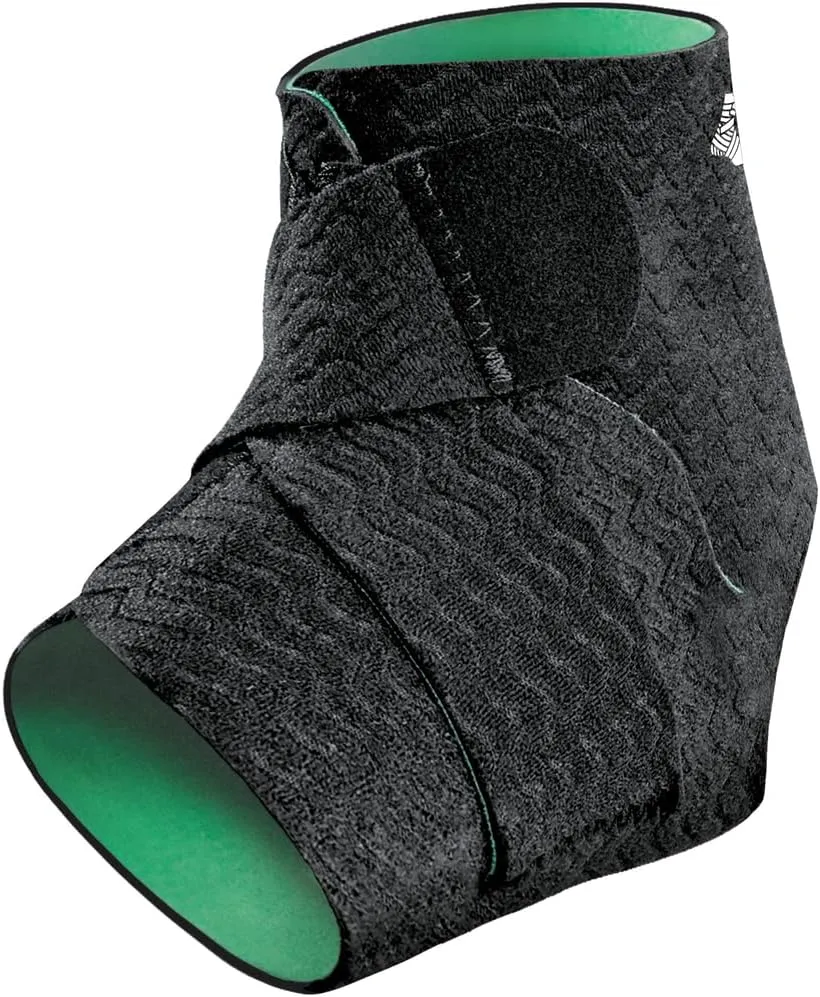 MUELLER Sports Medicine Green Adjustable Ankle Support Brace, Ankle Pain Relief Support for Men and Women, Ideal for Sprains, Strains, Arthritis, Black, One Size