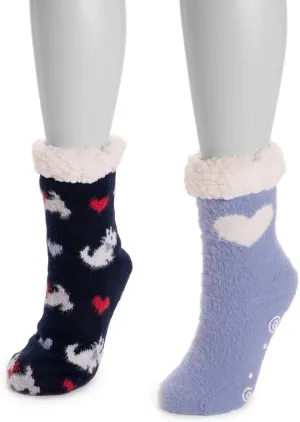 Muk Luks Cabin Cozy Sock, 2 Pair