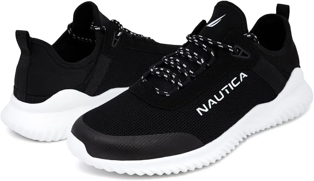 Nautica Mens Running Sneakers Sport Fashion Lace-Up Athletic Soft Shoes for Gym Tennis Men – Cushioned, Breathable, Lightweight & Comfortable