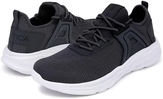 Nautica Mens Running Sneakers Sport Fashion Lace-Up Athletic Soft Shoes for Gym Tennis Men – Cushioned, Breathable, Lightweight & Comfortable