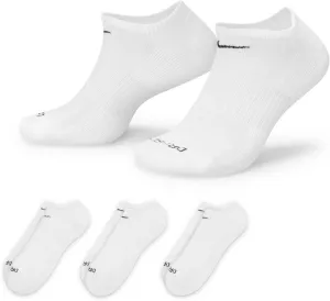Nike Everyday Plus Cushion No Show Socks 3-Pair Pack White/Black MD (US Men's Shoe 6-8, Women's Shoe 6-10)