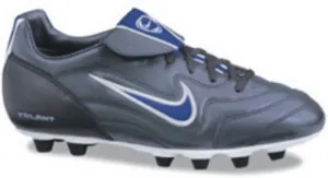 Nike New Womens Kids Volant FG-E Firm Ground Soccer Cleat Silver/Blue Sizes 5-6