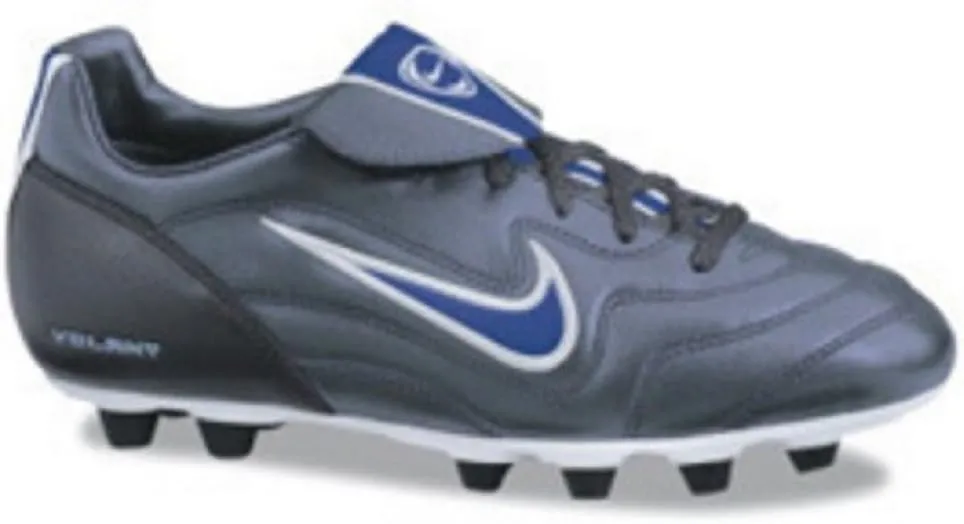 Nike New Womens Kids Volant FG-E Firm Ground Soccer Cleat Silver/Blue Sizes 5-6
