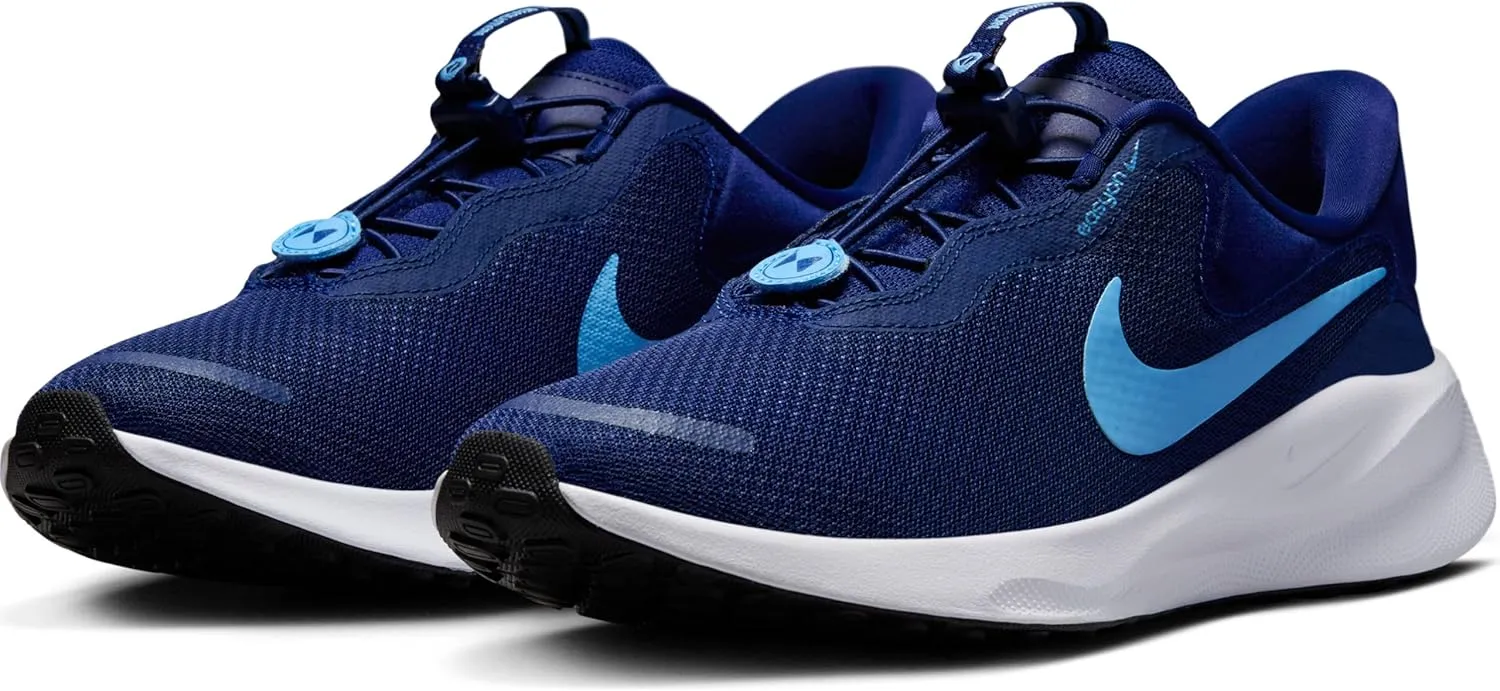Nike Revolution 7 EasyOn Men's Road Running Shoes (FQ4112-400, Blue Void/White/Black/University Blue)