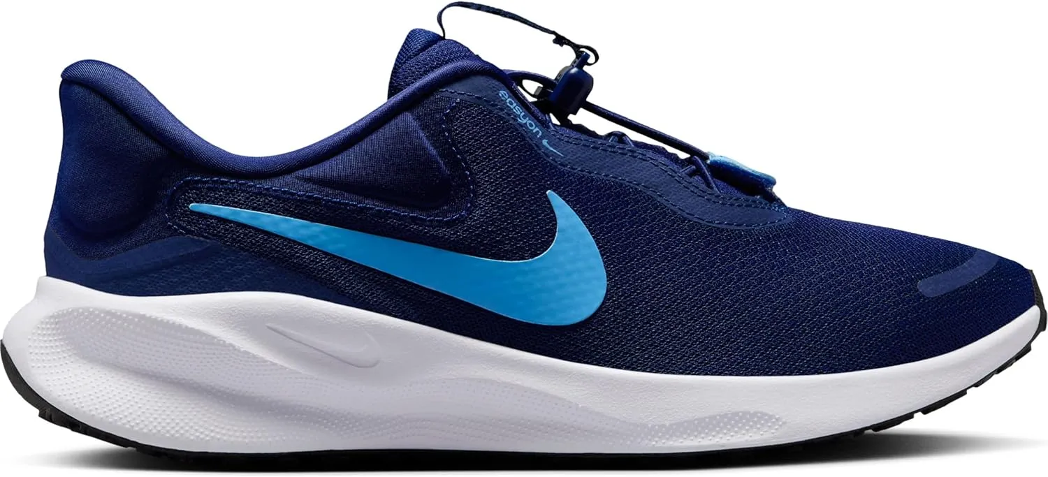 Nike Revolution 7 EasyOn Men's Road Running Shoes (FQ4112-400, Blue Void/White/Black/University Blue)