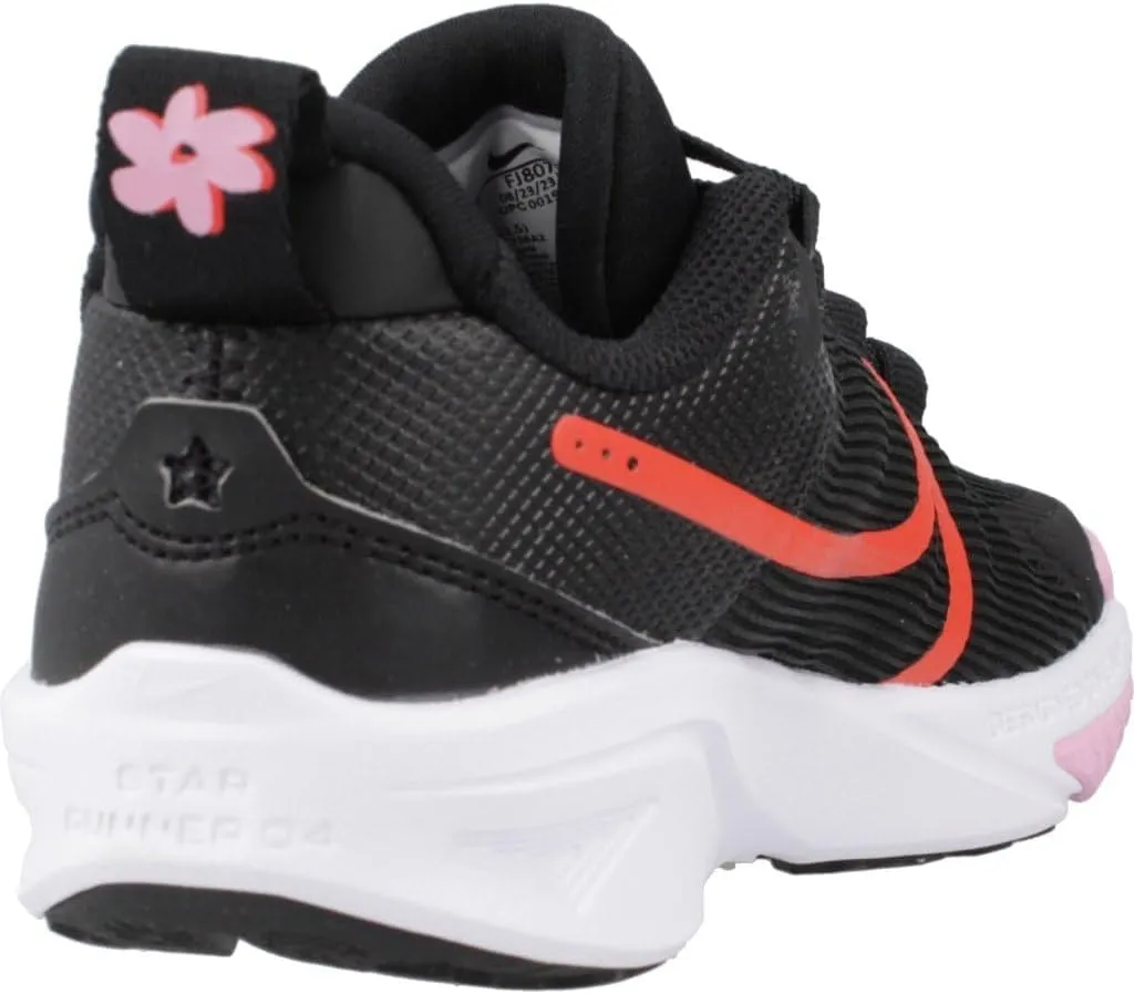 Nike Star Runner 4 NN SE Little Kids' Shoes (FJ8079-001, Black/Pink Rise/Picante Red/White)