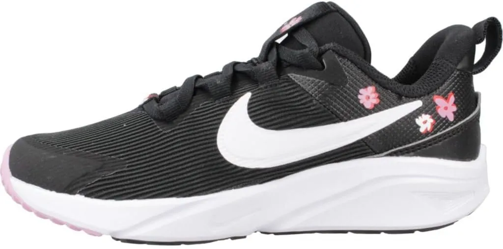 Nike Star Runner 4 NN SE Little Kids' Shoes (FJ8079-001, Black/Pink Rise/Picante Red/White)