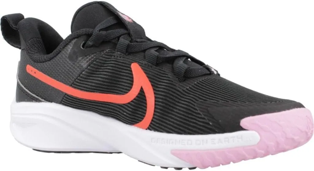 Nike Star Runner 4 NN SE Little Kids' Shoes (FJ8079-001, Black/Pink Rise/Picante Red/White)