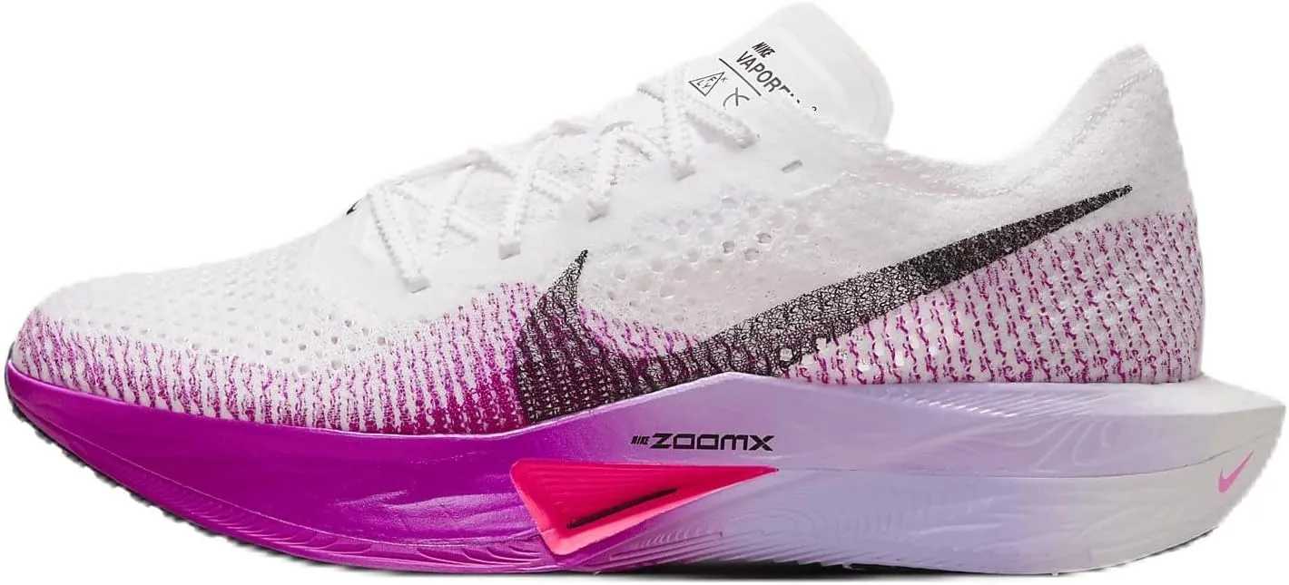Nike Vaporfly 3 Women's Road Racing Shoes (DV4130-104, White/Vivid Purple/Purple) Size 11.5