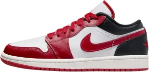 Nike Women's Air Jordan 1 Low UNC Basketball Shoe, White/Gym Red-black-sail, 10