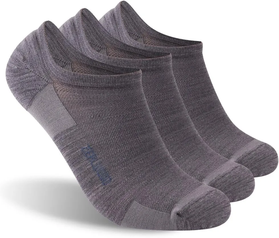 No Show Athletic Socks, ZEALWOOD Unisex Merino Wool Ultra-Light Running Tennis Golf Socks,1/3 Pairs