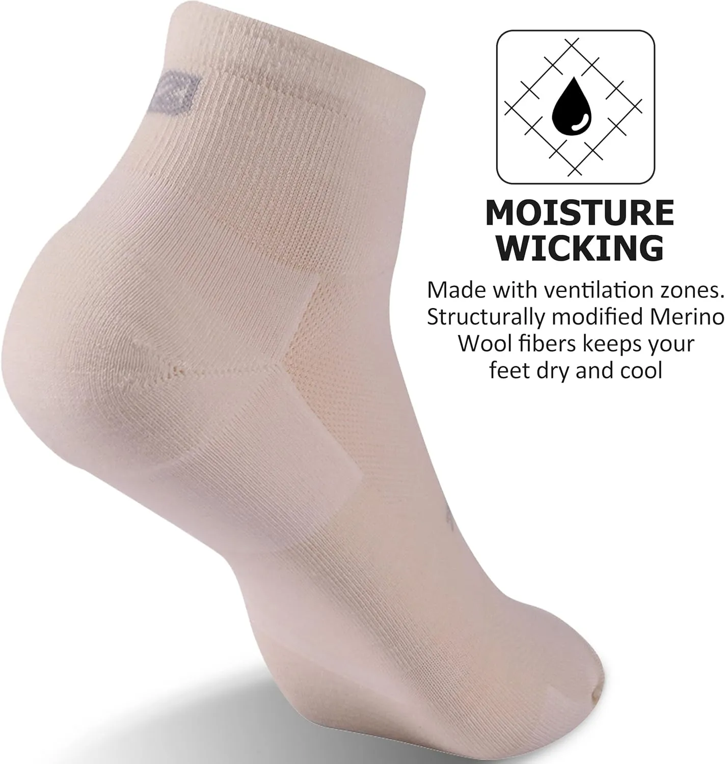 No Show Athletic Socks, ZEALWOOD Unisex Merino Wool Ultra-Light Running Tennis Golf Socks,1/3 Pairs