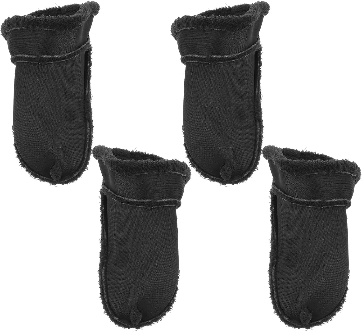 NOLITOY 2 Pairs Furry Liners Insoles Winter Fur Insert Shoe Liners Sole Warm Removable Furry Liners House Slippers Fleece for Outdoor Indoor Black 35-36