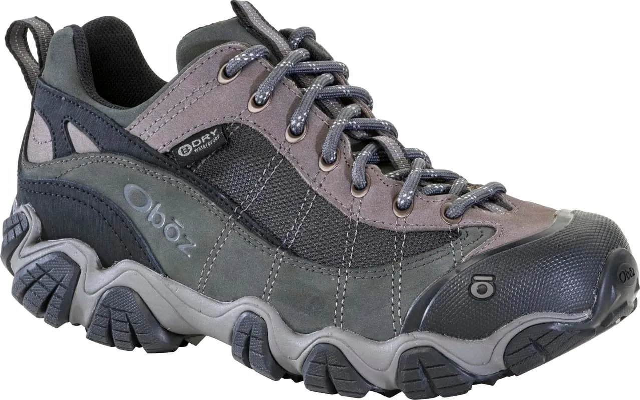 Oboz Men's Firebrand II Low B-Dry, Gray, 12 Wide