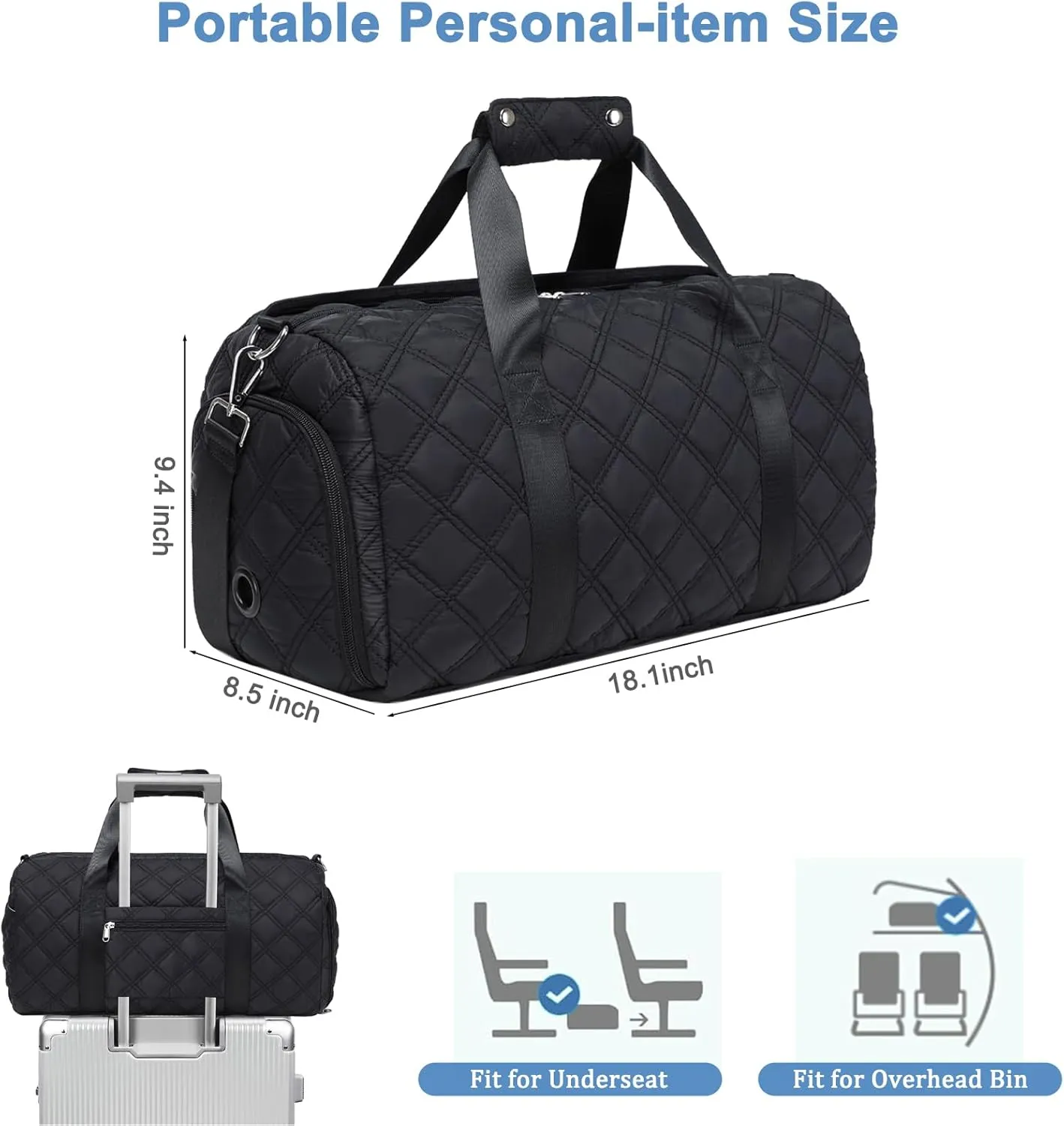 Octsky Gym Bag for Women with Shoe & Wet Compartment (Beige)