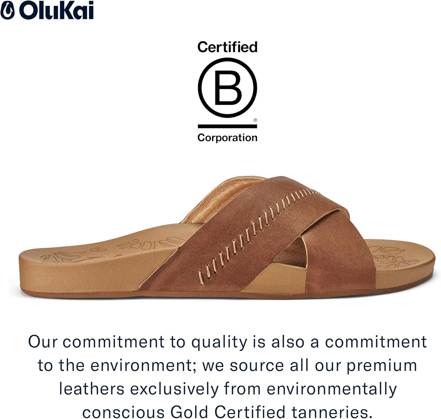 OLUKAI Kipe‘a 'Olu Women's Slide Sandal, Everyday Stylish Shoe, All-Day Wear & Comfortable Fit