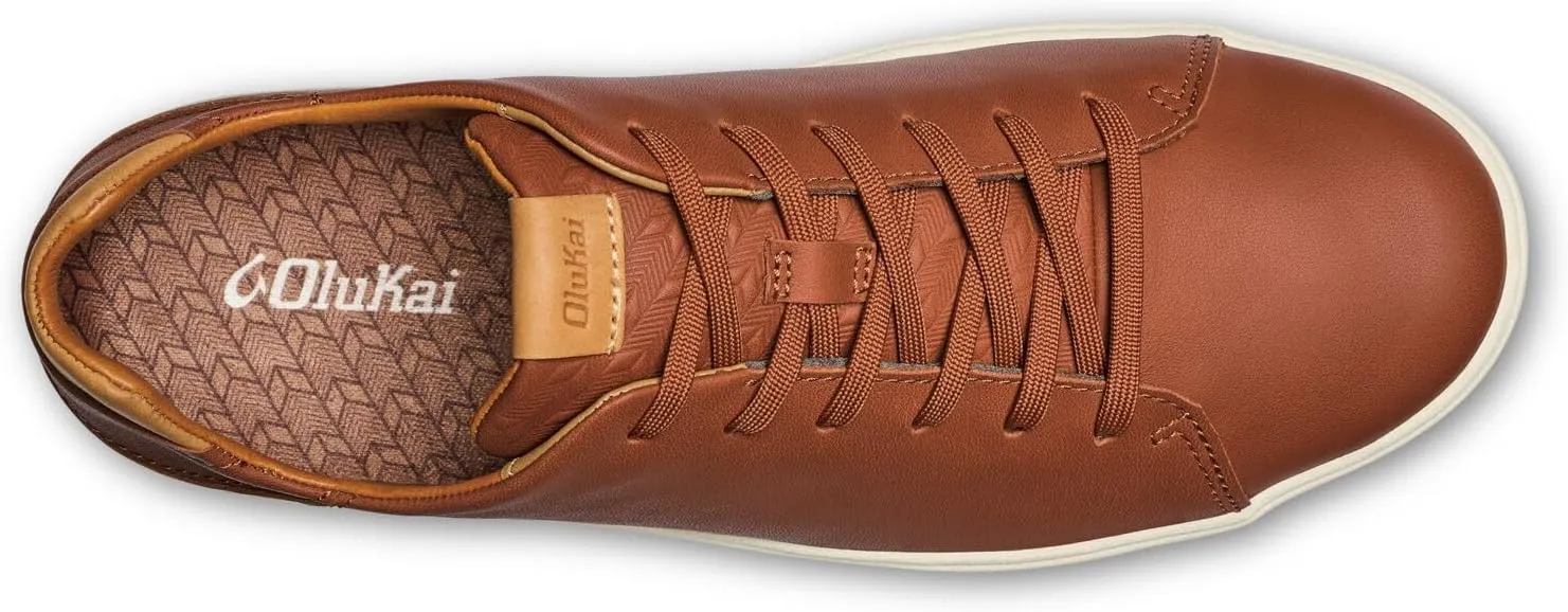 OLUKAI Lae'ahi Li 'ILI Men's Waterproof Leather Sneaker, Versatile & Casual Everyday Shoe, All-Day Comfort & Support, Enhanced Grip & Traction