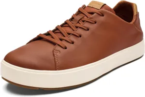 OLUKAI Lae'ahi Li 'ILI Men's Waterproof Leather Sneaker, Versatile & Casual Everyday Shoe, All-Day Comfort & Support, Enhanced Grip & Traction