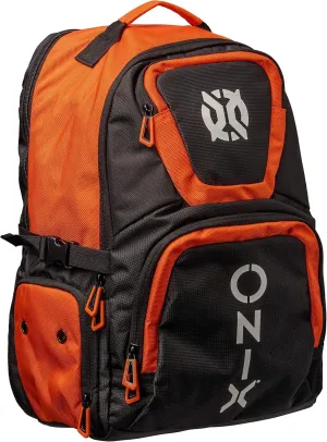 ONIX Pickleball Pro Team Durable Polyester Padded Paddle Compartment Easy to Carry Backpack — Orange/Black