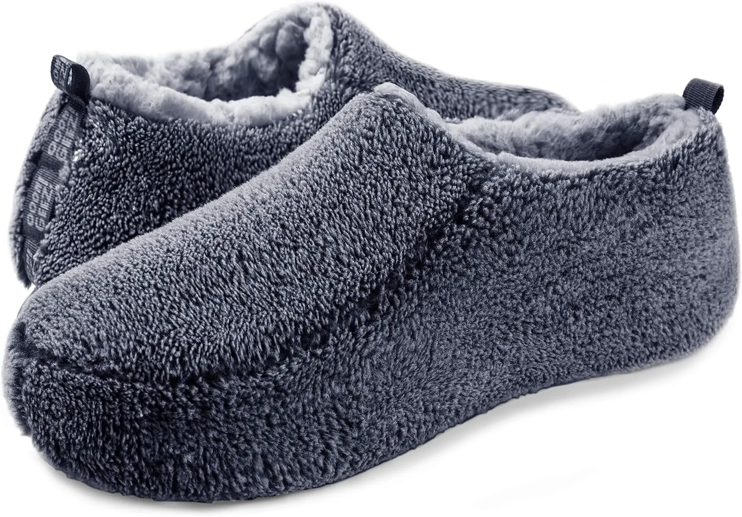 Oooh Yeah Men’s Non-Slip Solid Sherpa Fuzzy Slippers, Soft Cozy Fashion House Slippers for Indoor and Outdoor
