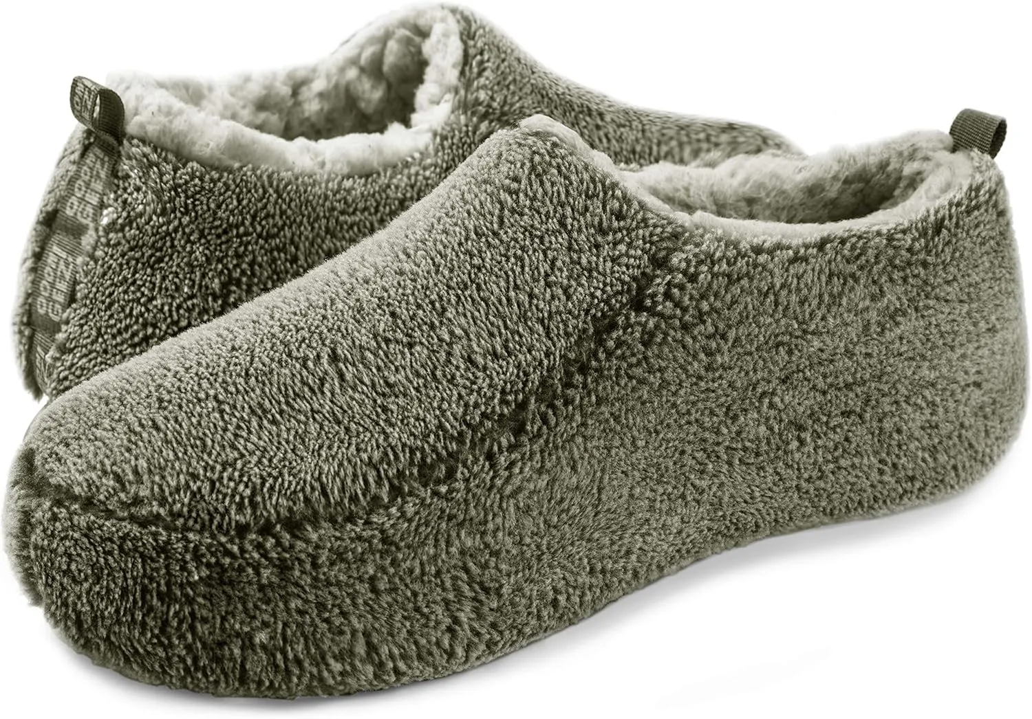 Oooh Yeah Men’s Non-Slip Solid Sherpa Fuzzy Slippers, Soft Cozy Fashion House Slippers for Indoor and Outdoor