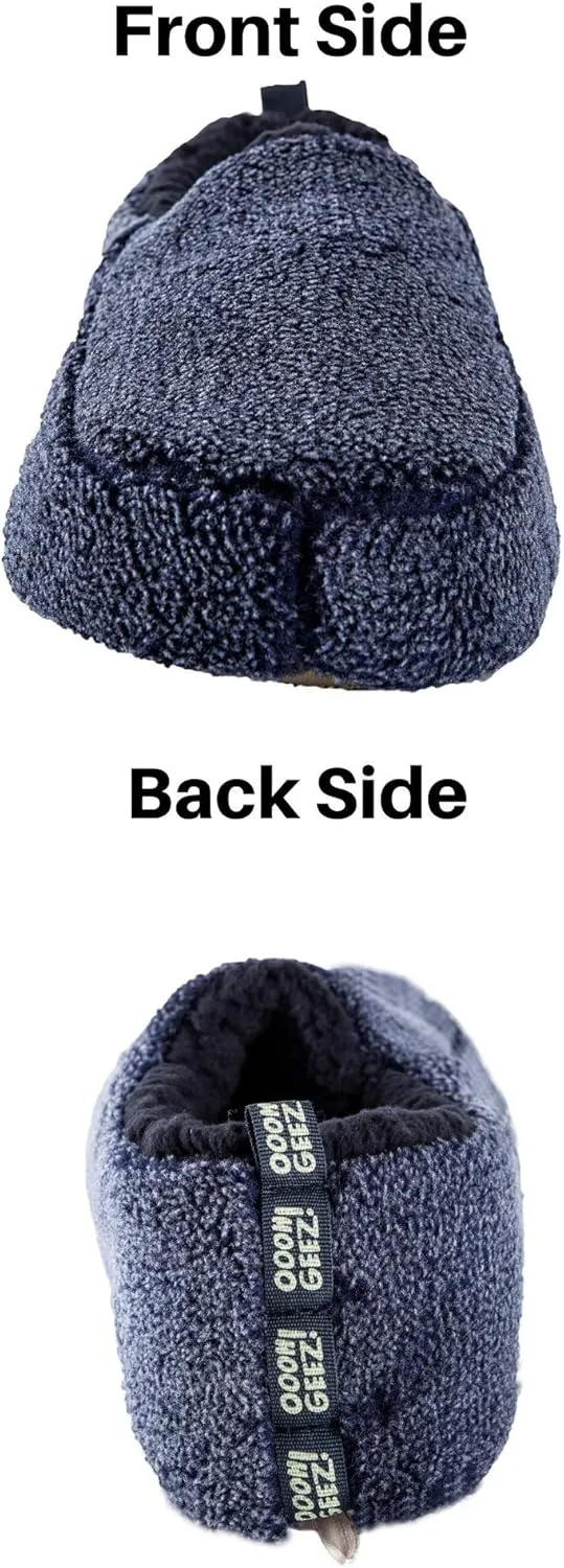Oooh Yeah Men’s Non-Slip Solid Sherpa Fuzzy Slippers, Soft Cozy Fashion House Slippers for Indoor and Outdoor