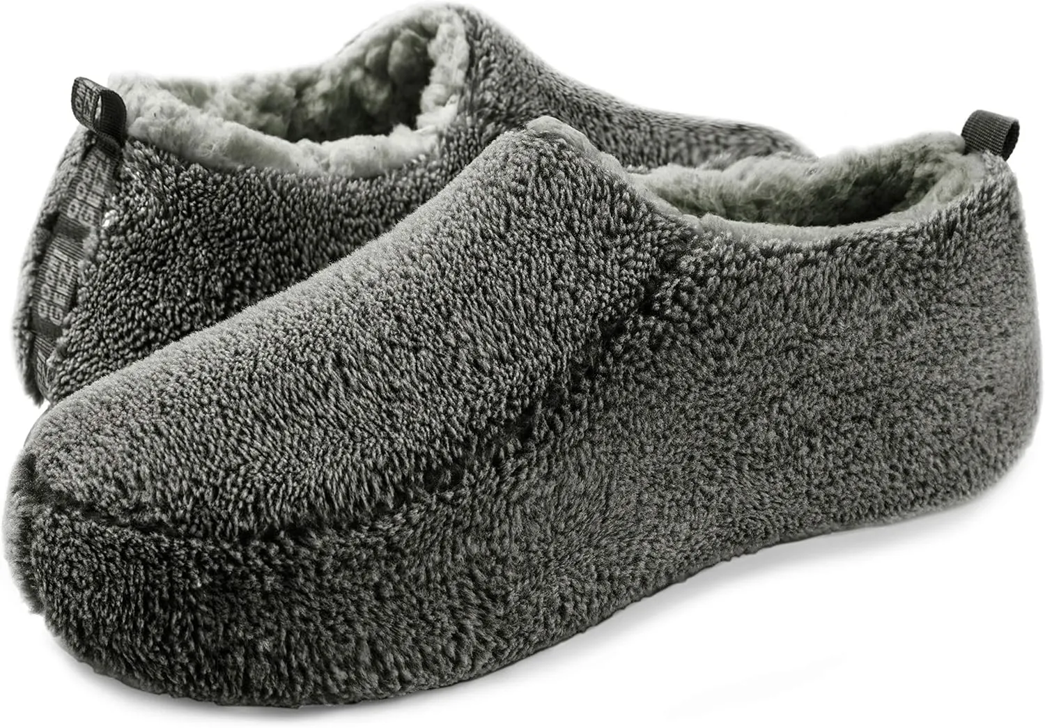 Oooh Yeah Men’s Non-Slip Solid Sherpa Fuzzy Slippers, Soft Cozy Fashion House Slippers for Indoor and Outdoor