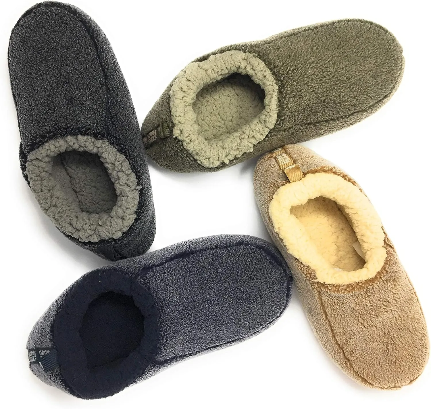 Oooh Yeah Men’s Non-Slip Solid Sherpa Fuzzy Slippers, Soft Cozy Fashion House Slippers for Indoor and Outdoor
