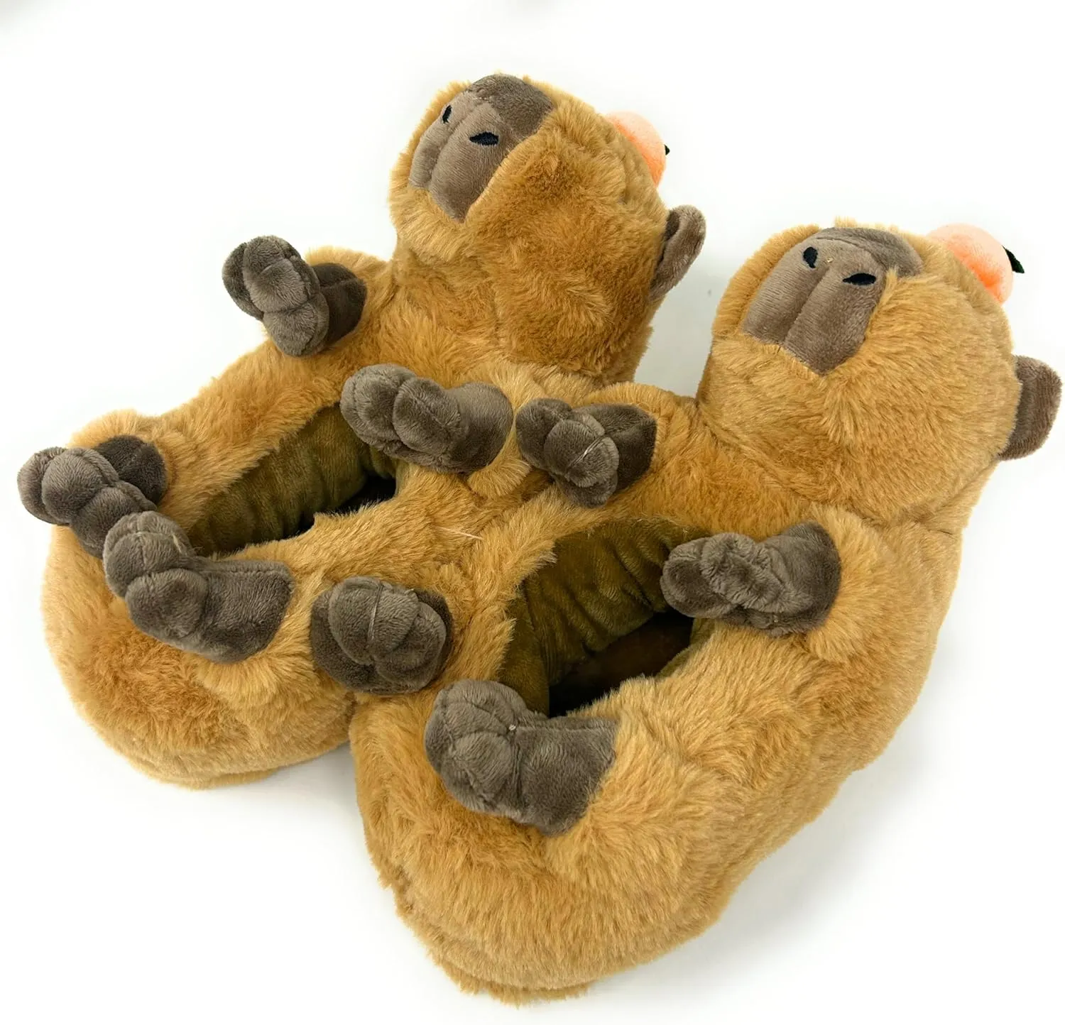 ooohyeah Funny Animal Hug Slippers for Women, Cute Plush Cozy Warm Slippers, Novelty Slippers with Grippers