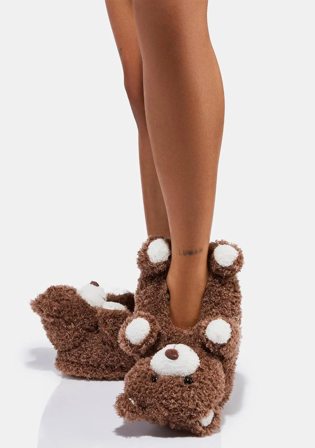 ooohyeah Funny Animal Hug Slippers for Women, Cute Plush Cozy Warm Slippers, Novelty Slippers with Grippers
