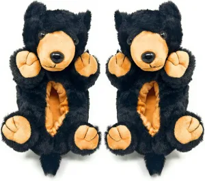 ooohyeah Kids Fuzzy Funny Animal Slippers, Cute Non-Slip Winter Warm House Shoes for Boys & Girls, Shoe Size 1-4