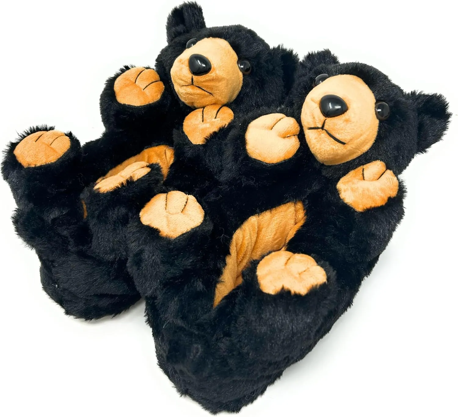ooohyeah Kids Fuzzy Funny Animal Slippers, Cute Non-Slip Winter Warm House Shoes for Boys & Girls, Shoe Size 1-4
