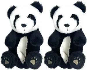 ooohyeah Kids Fuzzy Funny Animal Slippers, Cute Non-Slip Winter Warm House Shoes for Boys & Girls, Shoe Size 1-4