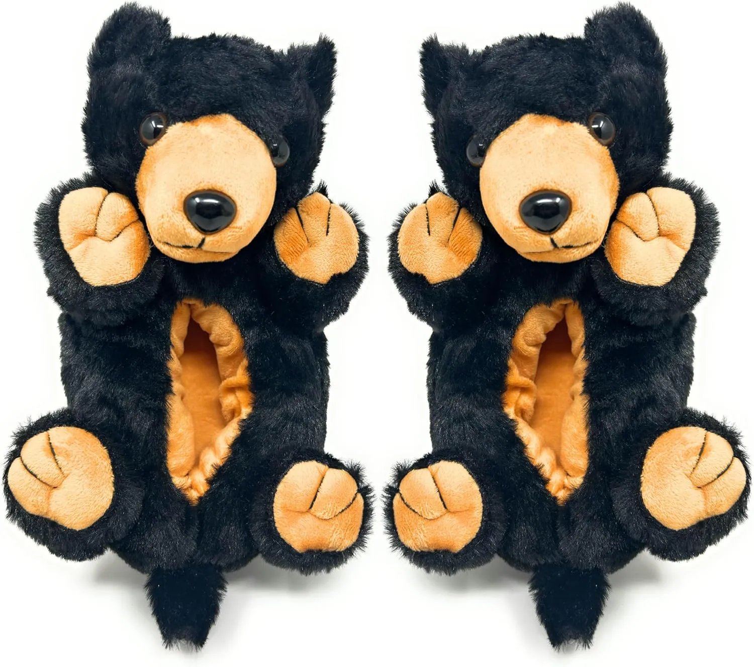 ooohyeah Kids Fuzzy Funny Animal Slippers, Cute Non-Slip Winter Warm House Shoes for Boys & Girls, Shoe Size 1-4