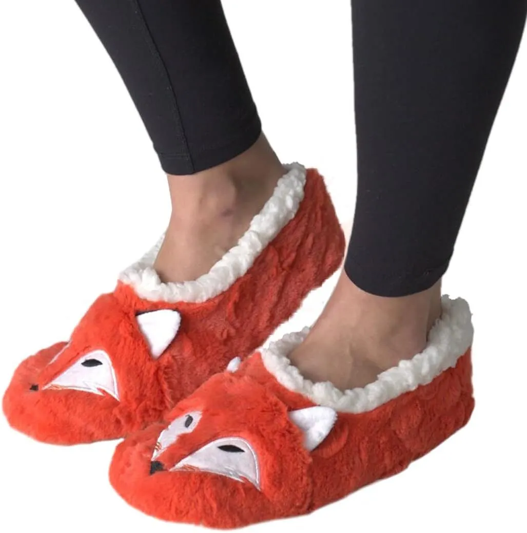 ooohyeah Women’s Funny Fuzzy Animal Slippers, Cute Cozy Non-Slip House Slippers for Women, Manatee Splash