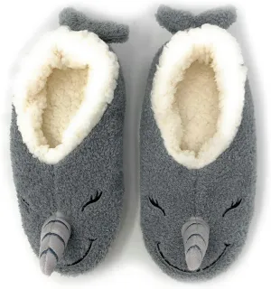 ooohyeah Women’s Funny Fuzzy Animal Slippers, Cute Cozy Non-Slip House Slippers for Women, Manatee Splash