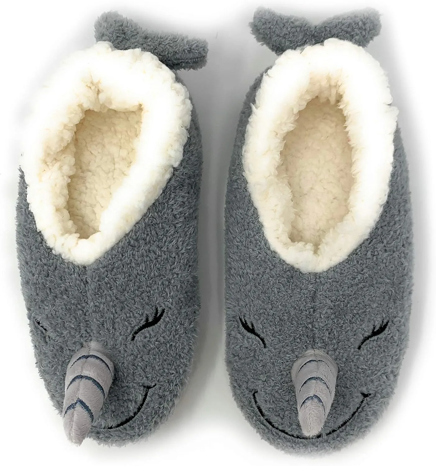 ooohyeah Women’s Funny Fuzzy Animal Slippers, Cute Cozy Non-Slip House Slippers for Women, Manatee Splash