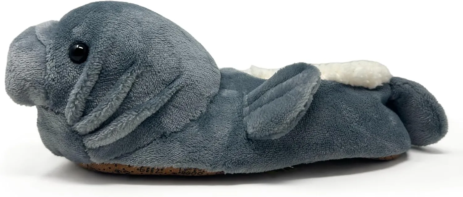 ooohyeah Women’s Funny Fuzzy Animal Slippers, Cute Cozy Non-Slip House Slippers for Women, Manatee Splash