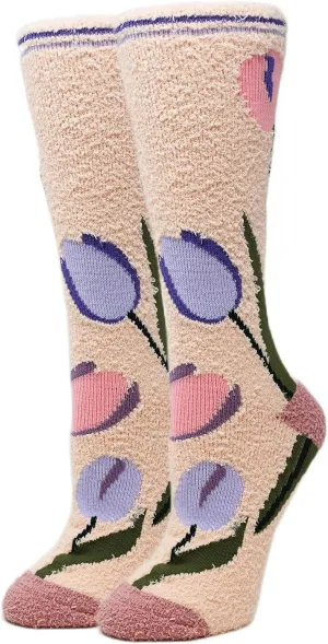 ooohyeah Women’s Funny Novelty Pattern Fuzzy Crew Socks, Cozy Fluffy Warm Cute Socks, Shoe Size 5-10