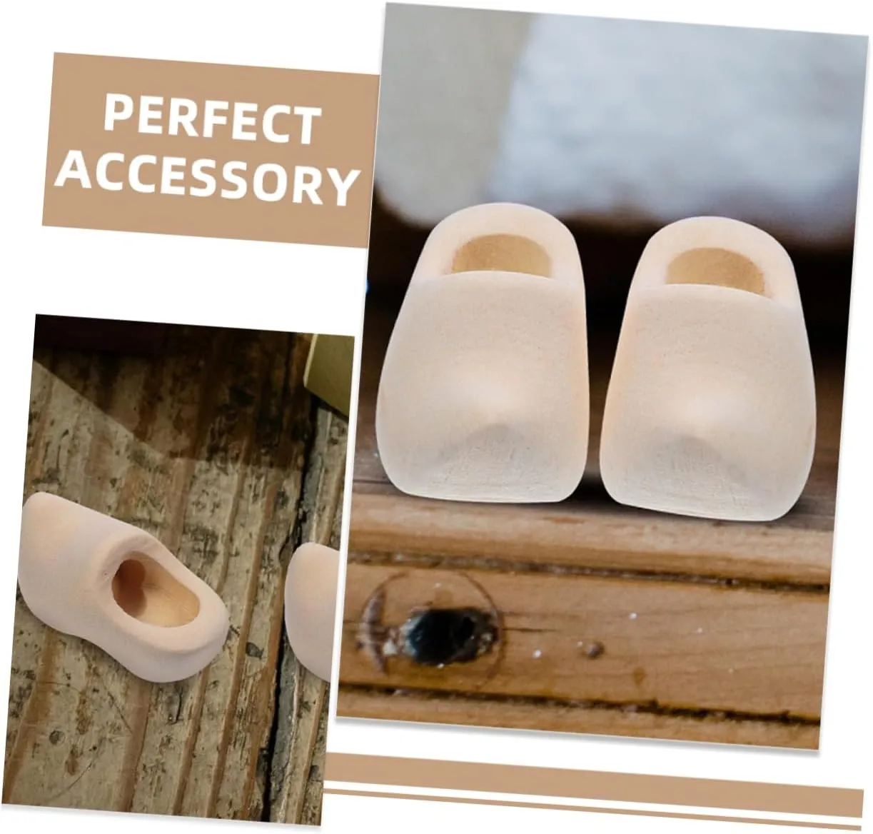 Operitacx 10pairs Miniature Wooden Shoes Craft Unfinished Shoes for Dollhouse Decor Includes for Creative Painting and Hands Skills Development