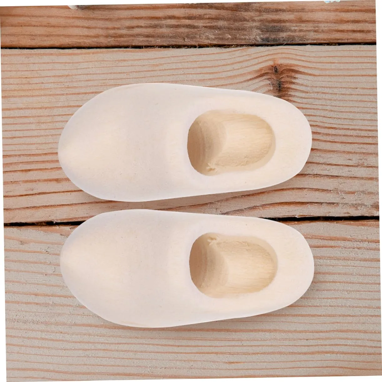 Operitacx 10pairs Miniature Wooden Shoes Craft Unfinished Shoes for Dollhouse Decor Includes for Creative Painting and Hands Skills Development