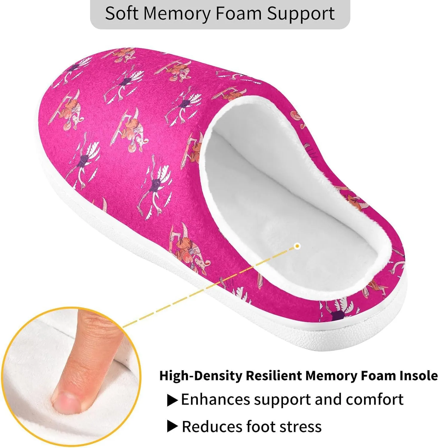 Ostrich Boxing Kangaroo Slippers for Women and Men Fuzzy House Slippers Cozy Shoes
