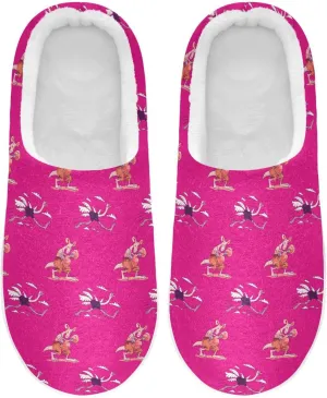 Ostrich Boxing Kangaroo Slippers for Women and Men Fuzzy House Slippers Cozy Shoes