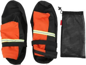 Outdoor Tube All Wrap Sandproof Shoe Covers for Hiking with Sole Texture and Night Reflective Band, Includes Net for Storage