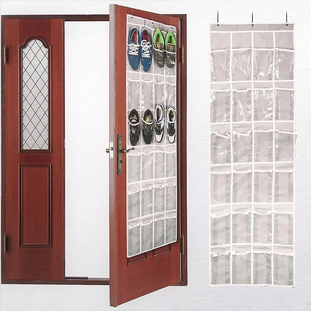 Over The Door Shoe Organizer Pockets Shoe Rack Clear Hanging Holder For Bedroom