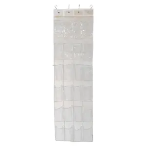 Over The Door Shoe Organizer Pockets Shoe Rack Clear Hanging Holder For Bedroom