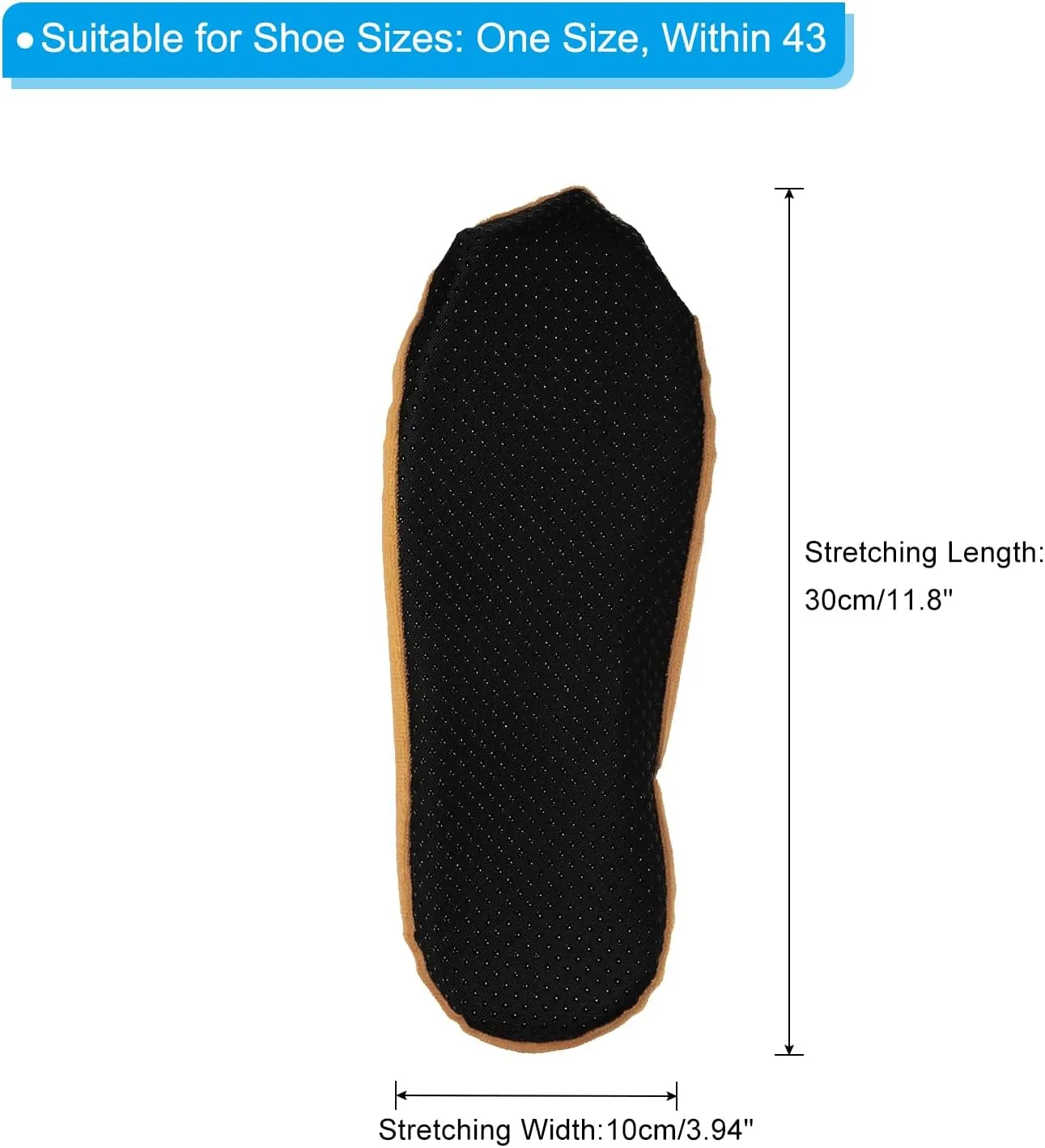 PATIKIL Shoe Covers, 10 Pairs Reusable Non Slip Shoe Protector Covers Washable Soft Shoe Cover for Household Office, Brown