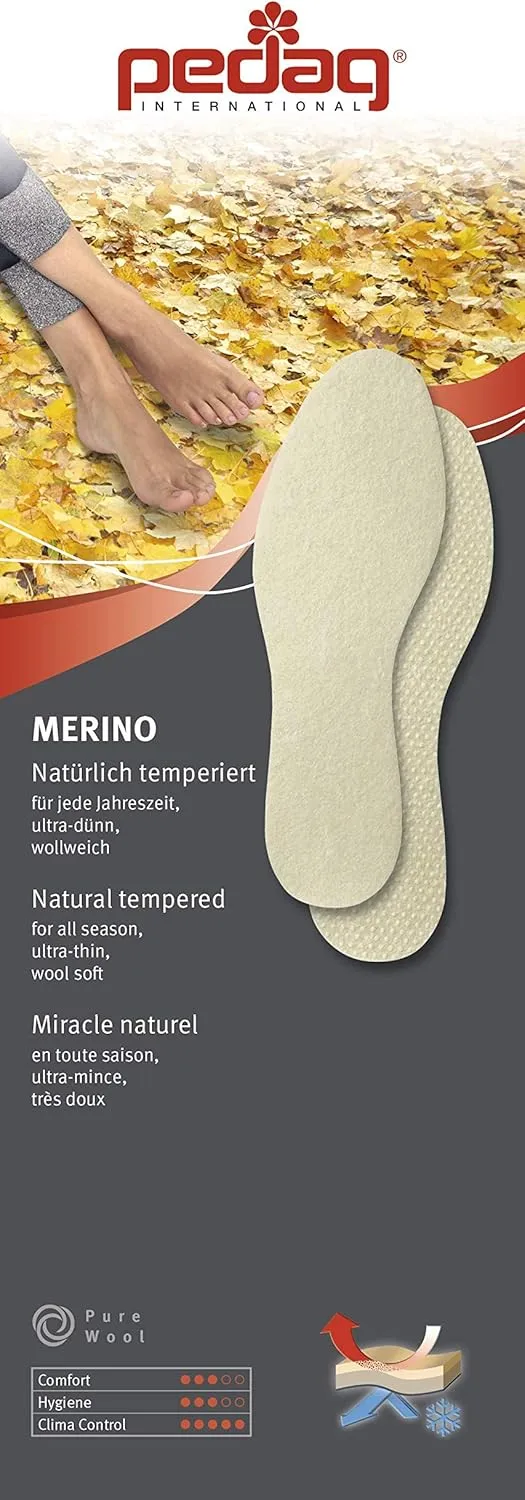 Pedag 113 MERINO Wool Insole, US Women's 6, EU 36